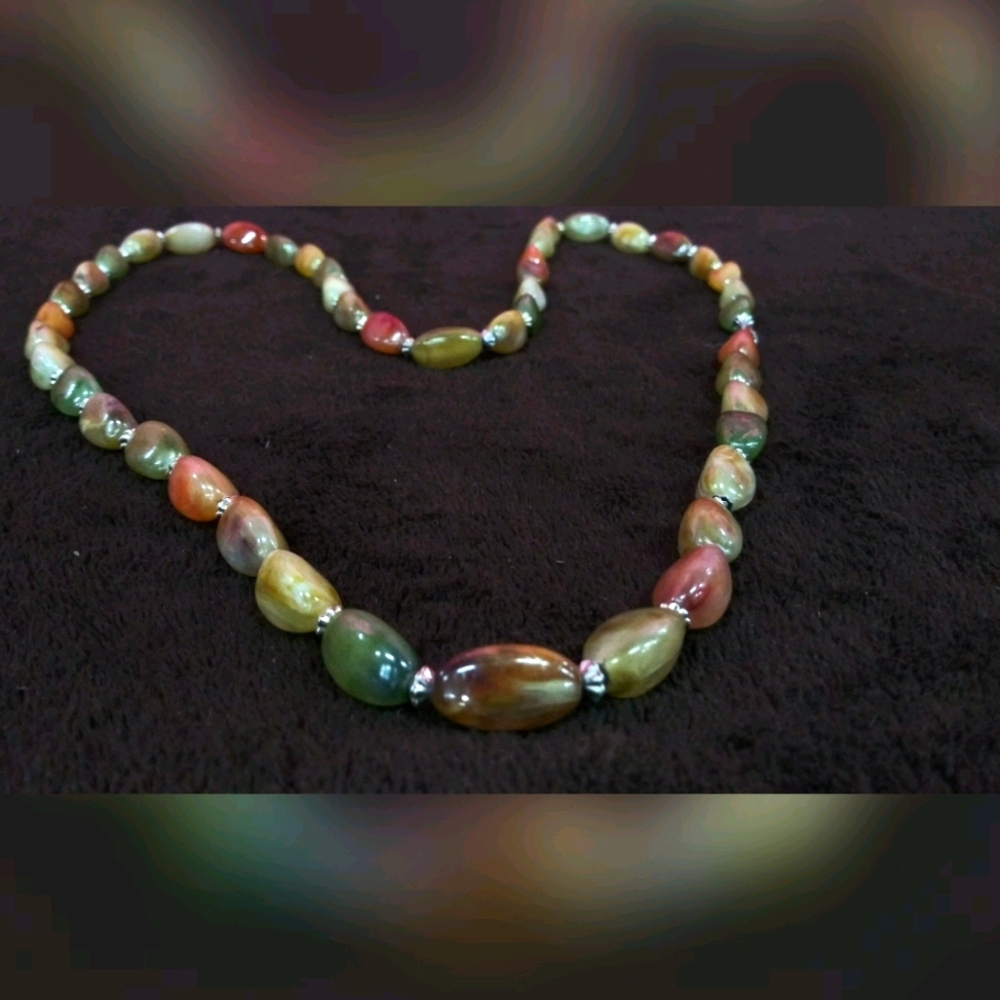 Pretty Earth Color Rock Necklace